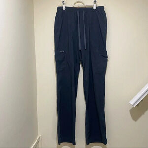 Women’s Koi Basics Navy Blue Flare Wide Leg  Scrub Stretch Pants Size M Tall NEW